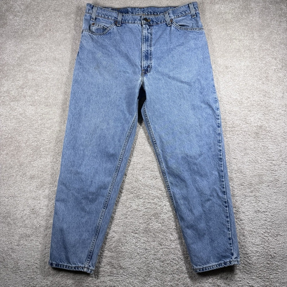 Vintage Levis 550 Jeans Mens 38x30 Relaxed Fit Tapered Leg 1995 Denim Orange Tab